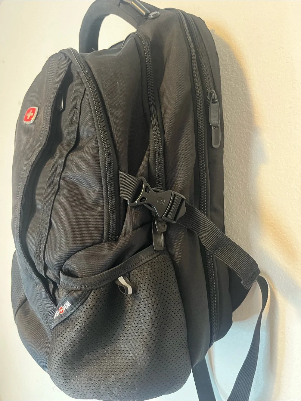 SwissGear Black and Red Logo Travel Backpack Excellent condition